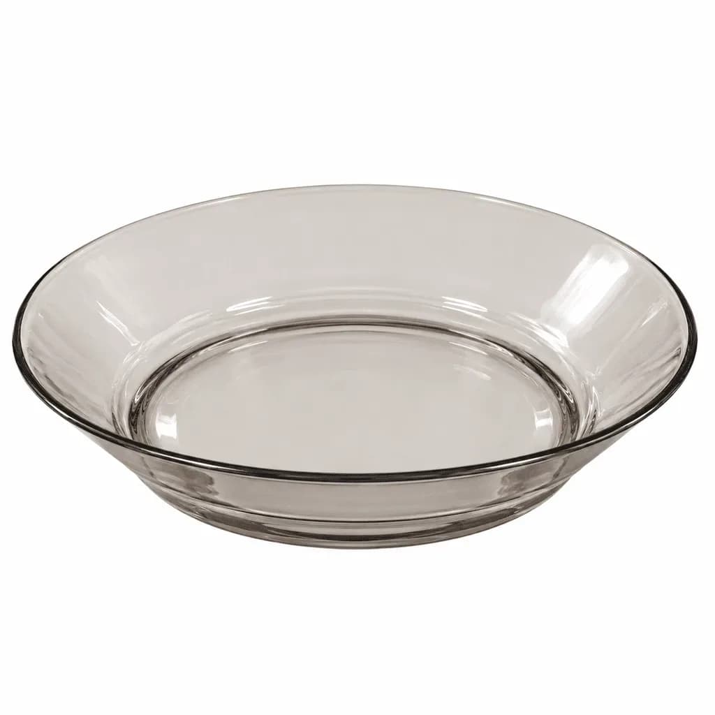 Modern Minimalist Glass Serving Plate & Dinnerware, Black, image 1