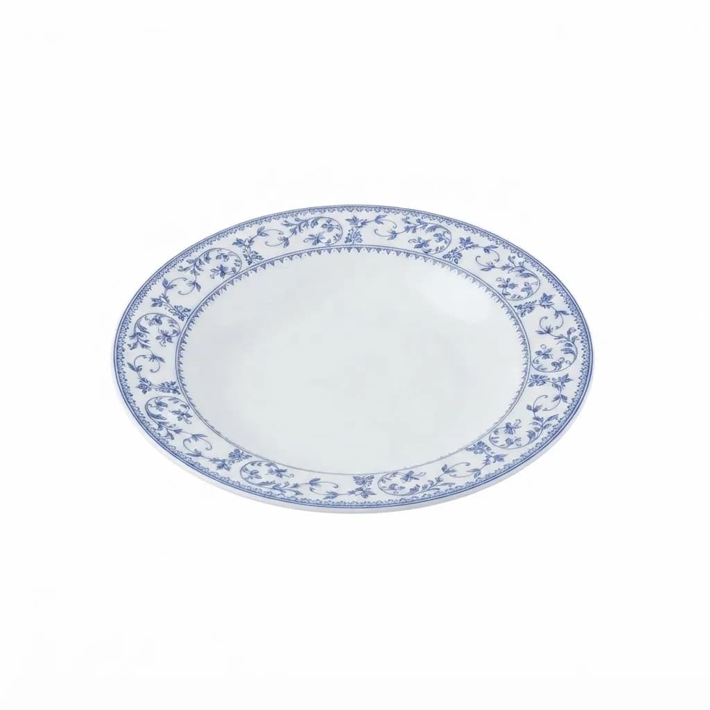 Classic Blue Floral Fine Bone China Dinner Plate (8.5 Inch) in Admiral Blue